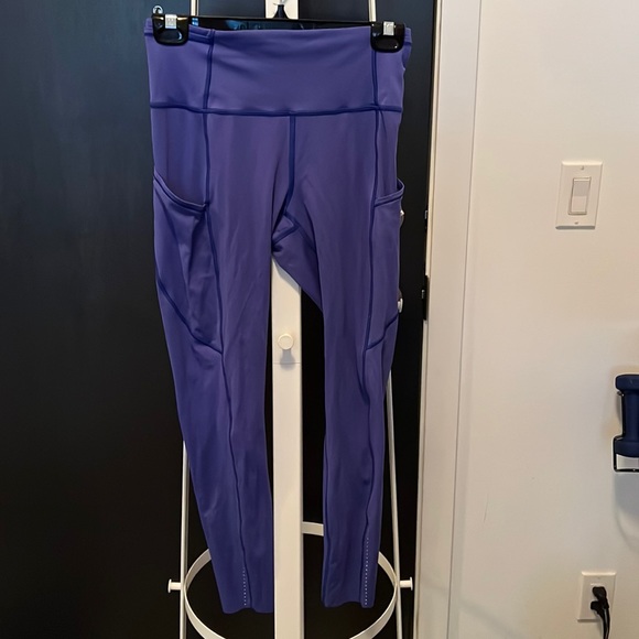 Lululemon purple blue running tights - ankle length - size 6 - Picture 1 of 3